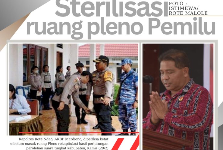 ratusan-polisi-amankan-pleno-rekapitulasi-suara-pemilu,-kpu-rote-ndao-diapresiasi-penjabat-bupati