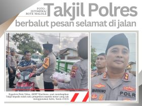 di-balik-takjil-gratis-kapolres-rote-ndao,-ada-pesan-keselamatan-polantas,-selamat-sampai-tujuan