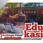 lebih-dekat-dengan-polisi,-ratusan-pelajar-smp-sambangi-mapolsek-pantai-baru,-dapat-bekal-masa-depan