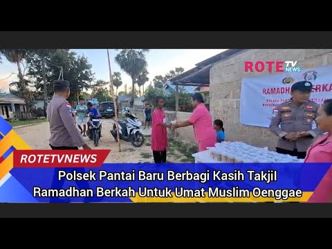 Ramadhan Berkah, Polsek Pantai Baru Berbagi Takjil Kepada Masyarakat Oenggae